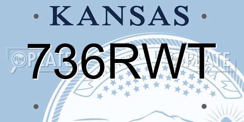 736RWT Kansas License Plate