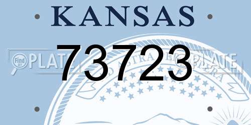 73723 Kansas License Plate