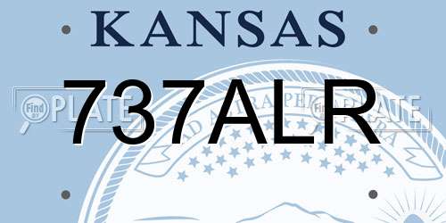 737ALR Kansas License Plate