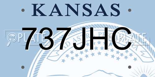 737JHC Kansas License Plate