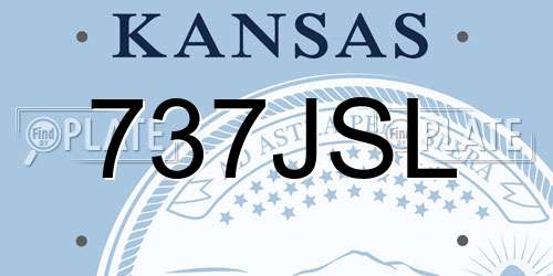 737JSL Kansas License Plate