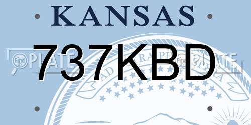 737KBD Kansas License Plate
