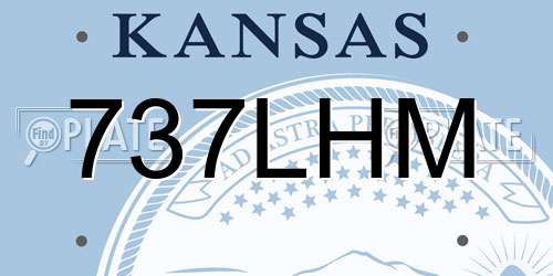 737LHM Kansas License Plate