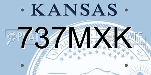 737MXK Kansas License Plate