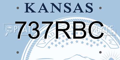 737RBC Kansas License Plate