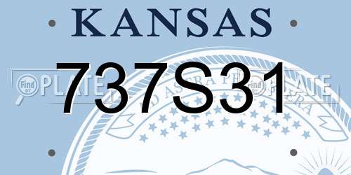 737S31 Kansas License Plate