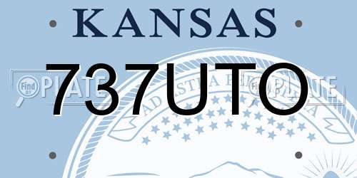 737UTO Kansas License Plate