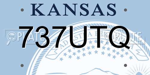 737UTQ Kansas License Plate
