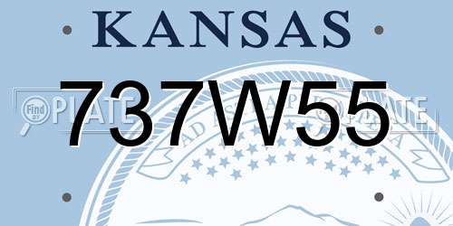 737W55 Kansas License Plate