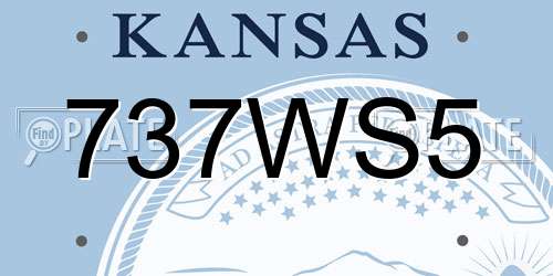 737WS5 Kansas License Plate