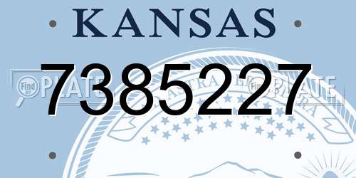 7385227 Kansas License Plate