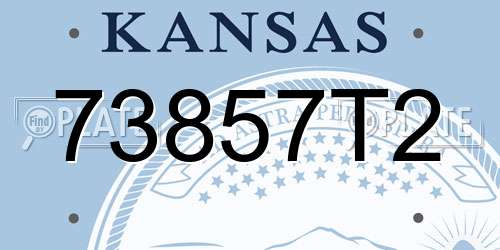 73857T2 Kansas License Plate