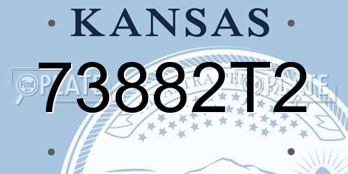 73882T2 Kansas License Plate