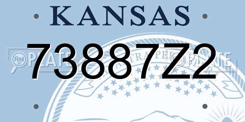 73887Z2 Kansas License Plate