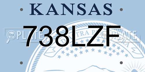 738LZF Kansas License Plate