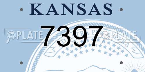7397 Kansas License Plate