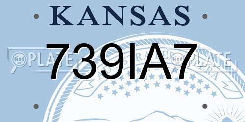 739IA7 Kansas License Plate