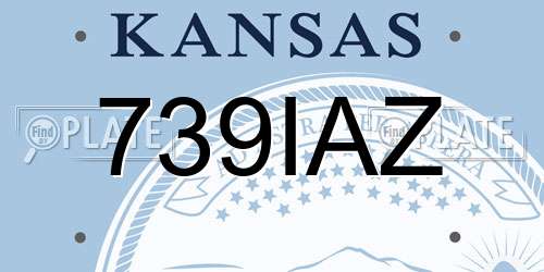 739IAZ Kansas License Plate