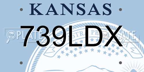 739LDX Kansas License Plate