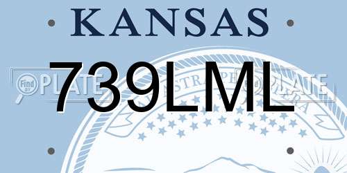 739LML Kansas License Plate
