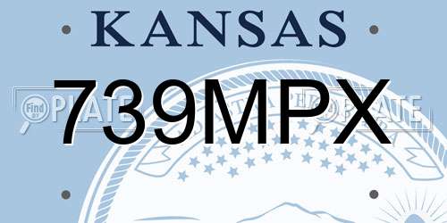 739MPX Kansas License Plate