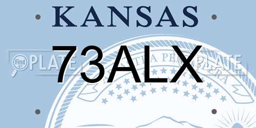 73ALX Kansas License Plate