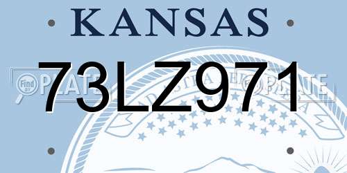 73LZ971 Kansas License Plate