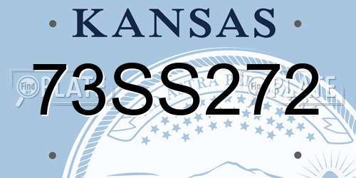 73SS272 Kansas License Plate