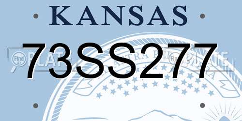73SS277 Kansas License Plate