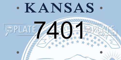 7401 Kansas License Plate