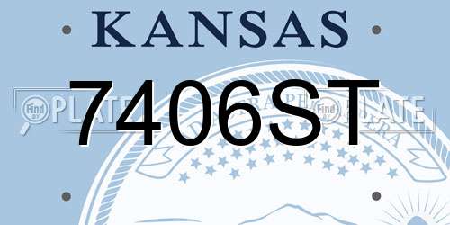 7406ST Kansas License Plate