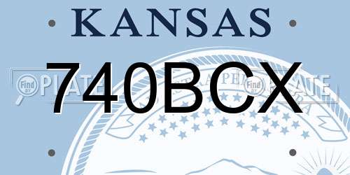 740BCX Kansas License Plate