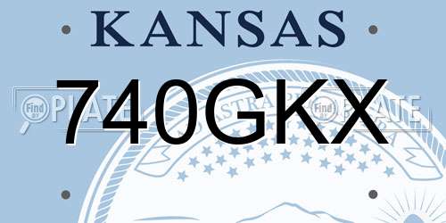 740GKX Kansas License Plate
