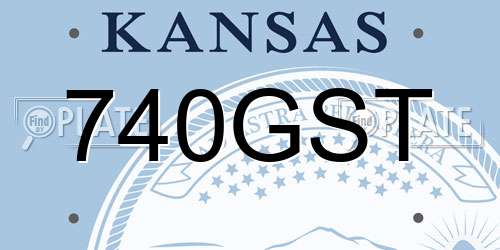 740GST Kansas License Plate