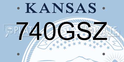 740GSZ Kansas License Plate