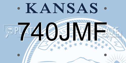 740JMF Kansas License Plate