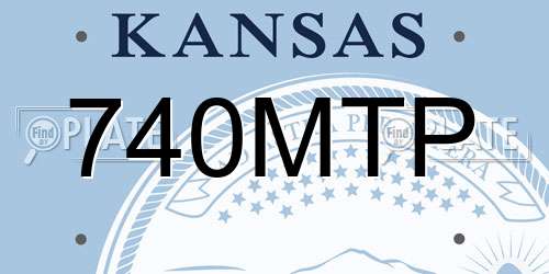 740MTP Kansas License Plate