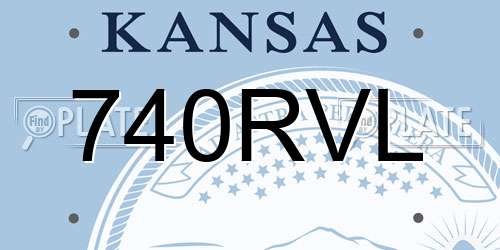 740RVL Kansas License Plate