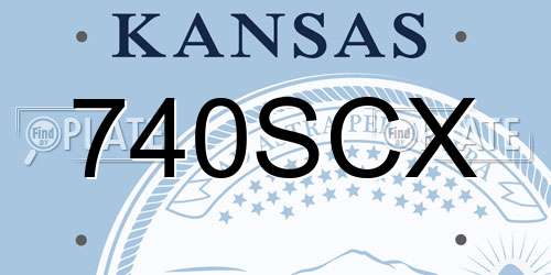 740SCX Kansas License Plate