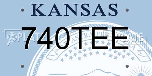 740TEE Kansas License Plate
