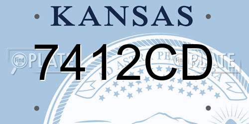 7412CD Kansas License Plate