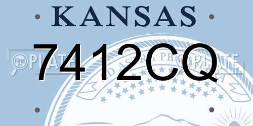 7412CQ Kansas License Plate