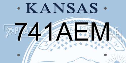 741AEM Kansas License Plate