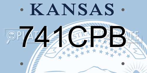 741CPB Kansas License Plate