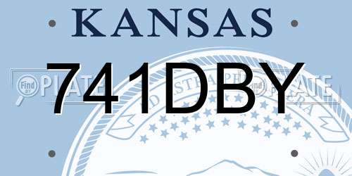 741DBY Kansas License Plate