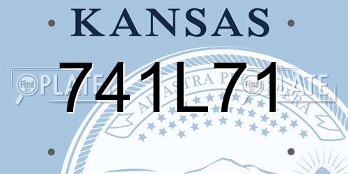 741L71 Kansas License Plate