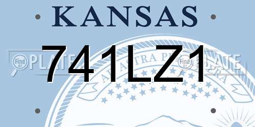 741LZ1 Kansas License Plate