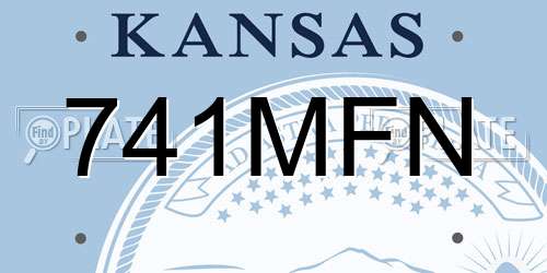 741MFN Kansas License Plate