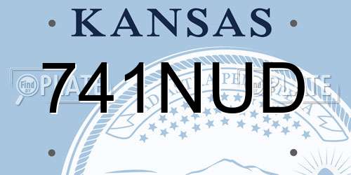741NUD Kansas License Plate