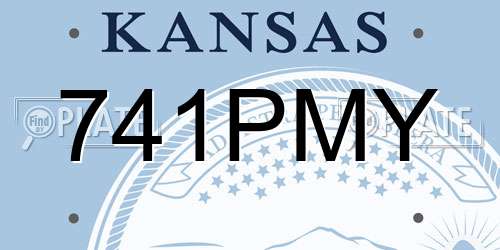741PMY Kansas License Plate